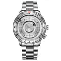 Cool Magnetic Levitation Men Watch, with No Mirror Design, Quartz Movement, Steel Strap & Waterproof