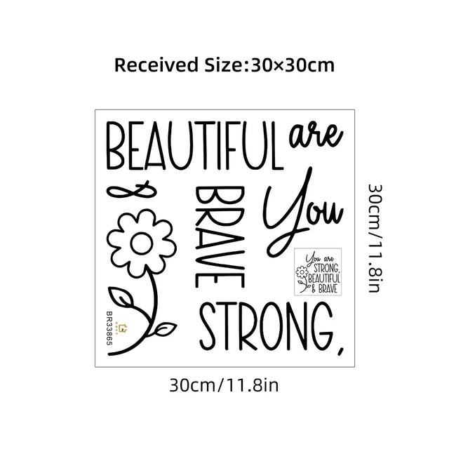Daily Affirmation Quotes Mirror Stickers Removable Peel N Stick Vinyl Decals For Bathroom Bedroom Inspirational Home Decor Touches |