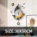 Decorative Wall Clock Navigation Sailboat Creative Design Clock Indoor Clock Decoration Living Room Background Wall Decor