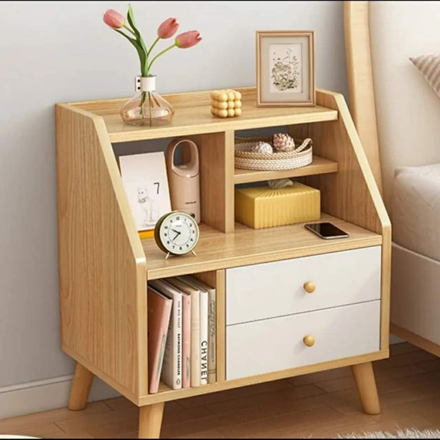Wood nightstand with drawer