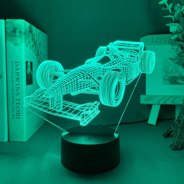 Formula-1-3D-Illusion lamp with colour mode