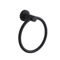 Towel ring made of 304 stainless steel in chrome, Round simple design, Black, European bathroom accessories, Rustproof