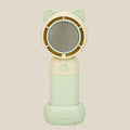 Ladies Portable Hand Fan with Integrated Mirror Function
