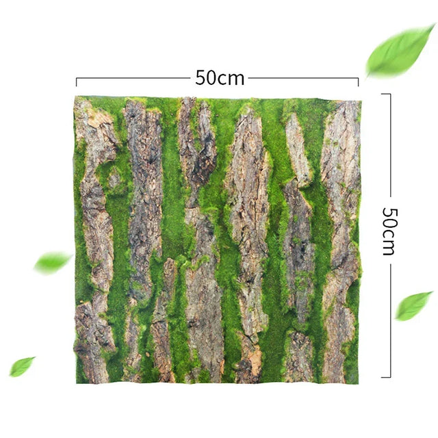 DIY Wall Decoration Green Plant Bark