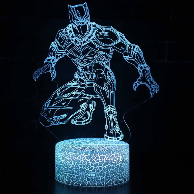 3D Lamp Marvel Black Panther Stealth