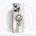 iPhone MagSafe Series | Transparent electroplated rotating stand phone case