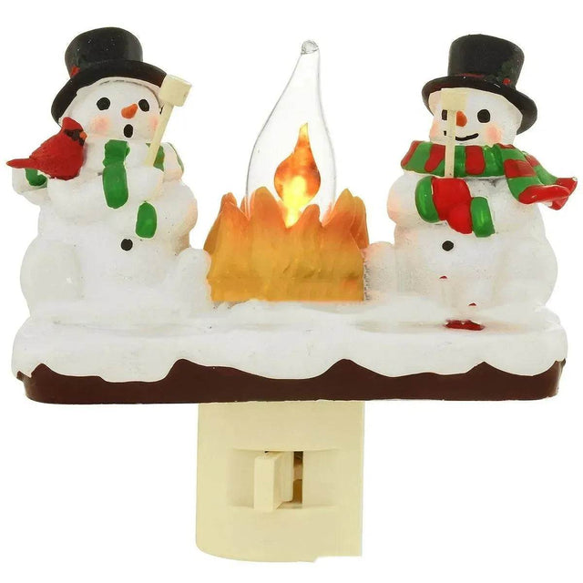 Christmas Snowman And Campfire Night Light Gift for kids