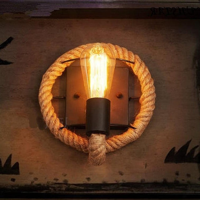 Vintage Rope Wall Light