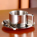 Three-Piece Stainless Steel Coffee Cup Set