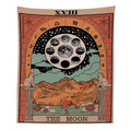 "The Moon" Tarot coloured Tapestry