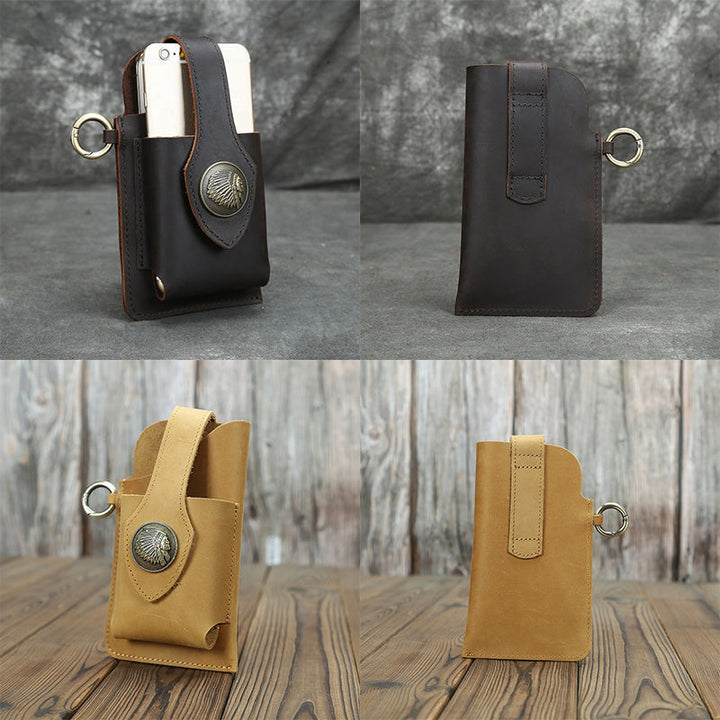 Multifunctional leather phone case