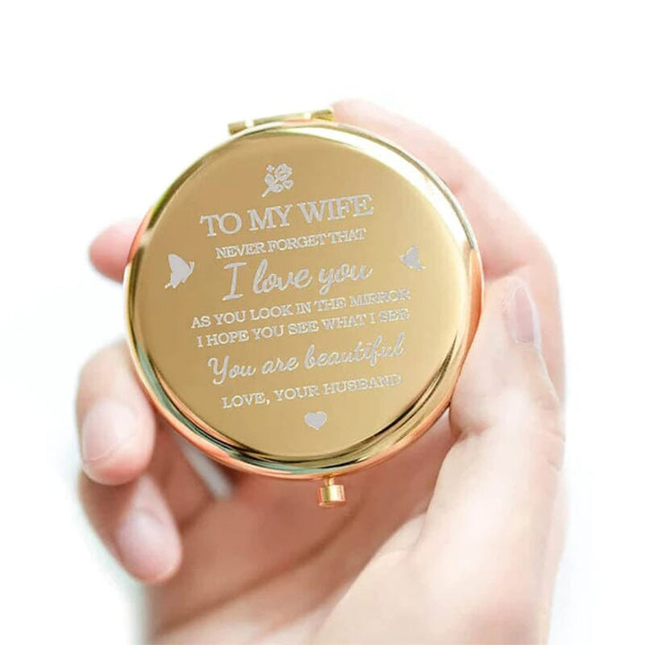 I love you compact mirror