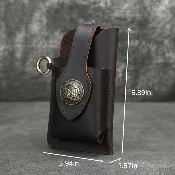 Multifunctional leather phone case
