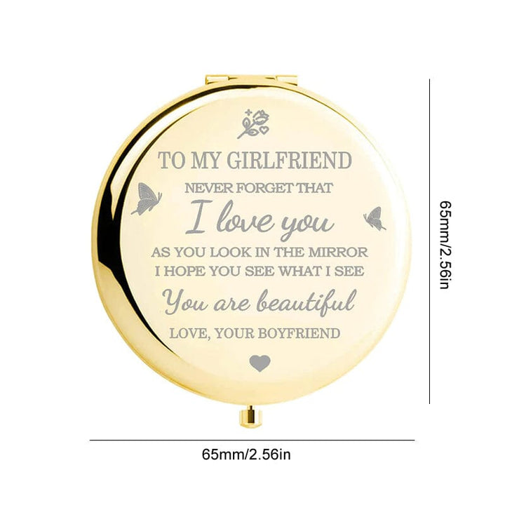 I love you compact mirror