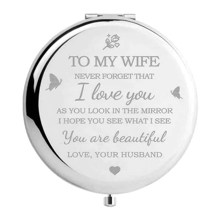 I love you compact mirror