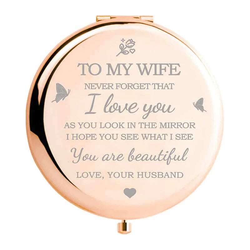 I love you compact mirror