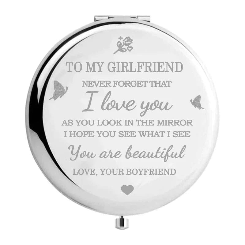 I love you compact mirror