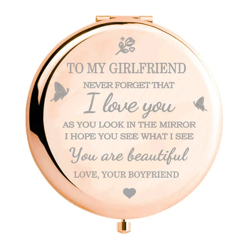 I love you compact mirror