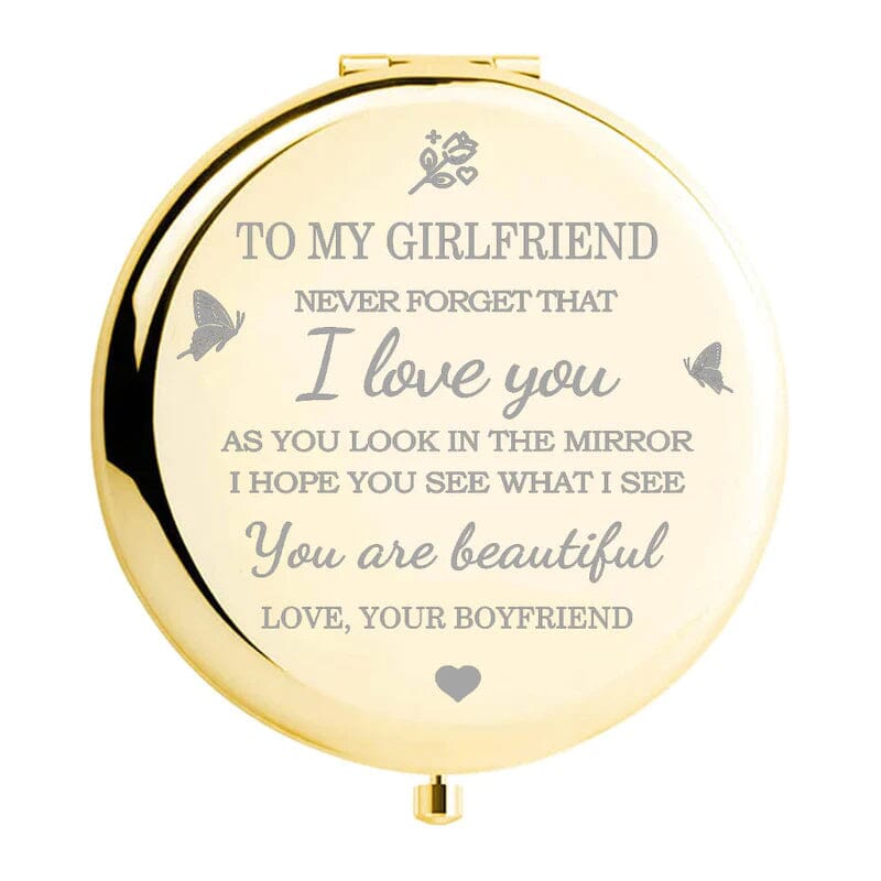 I love you compact mirror
