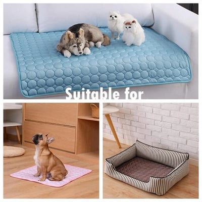 Cooling mat for pets with non-toxic self-cooling gel