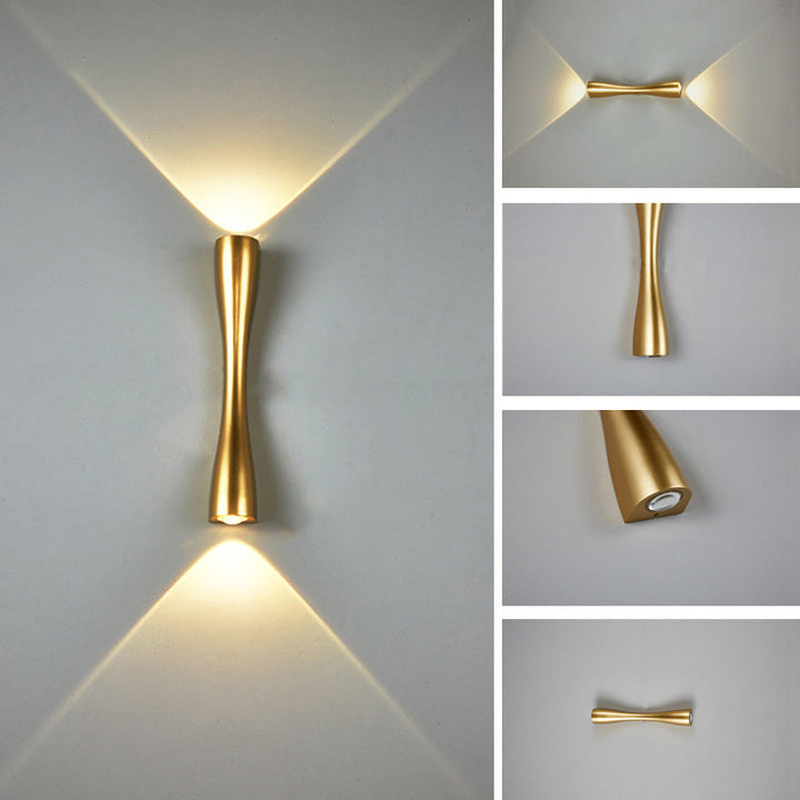 Modern Simple Long Horn 2-Light LED Indoor and Outdoor Wall Light