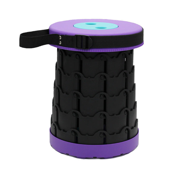 Improved retractable folding stool