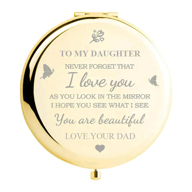 I love you compact mirror