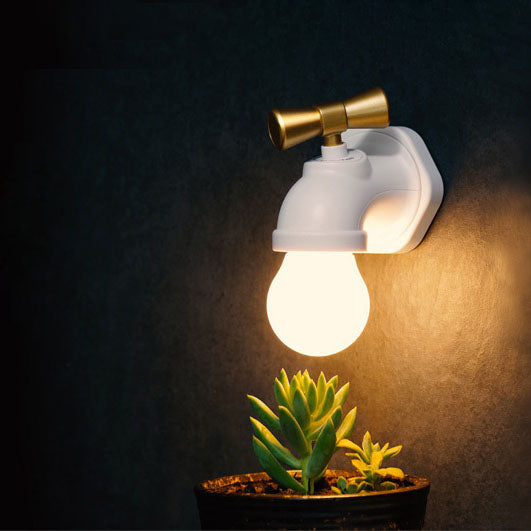 Modern creative faucet ABS PC USB LED night light wall lamp