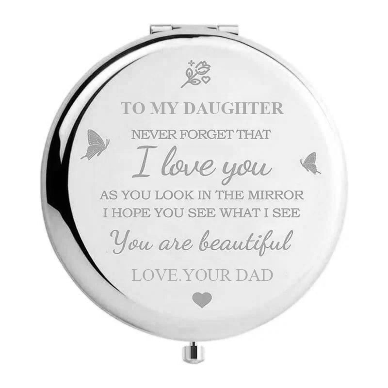 I love you compact mirror