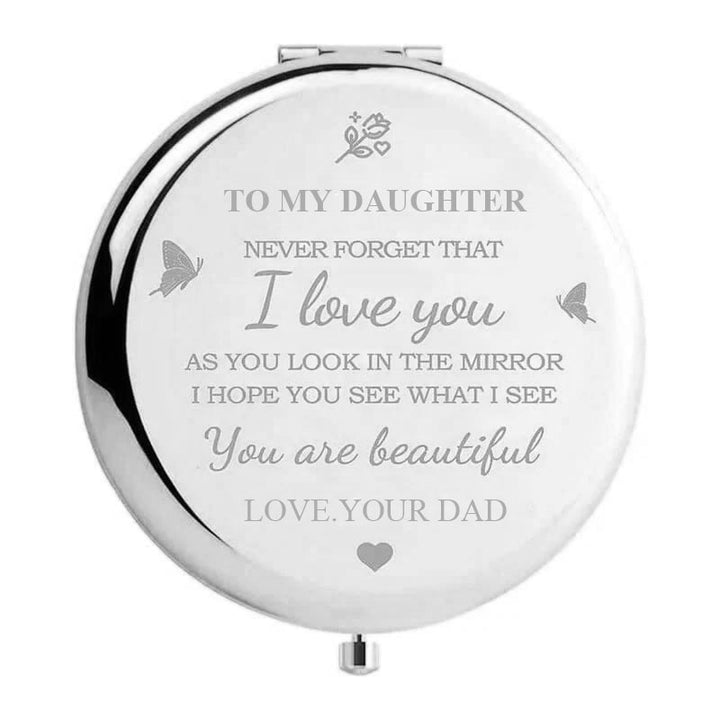 I love you compact mirror