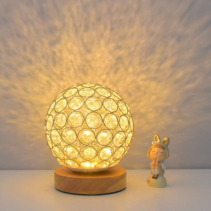 Modern Minimalistic Round USB Rechargeable LED Night Light Table Lamp