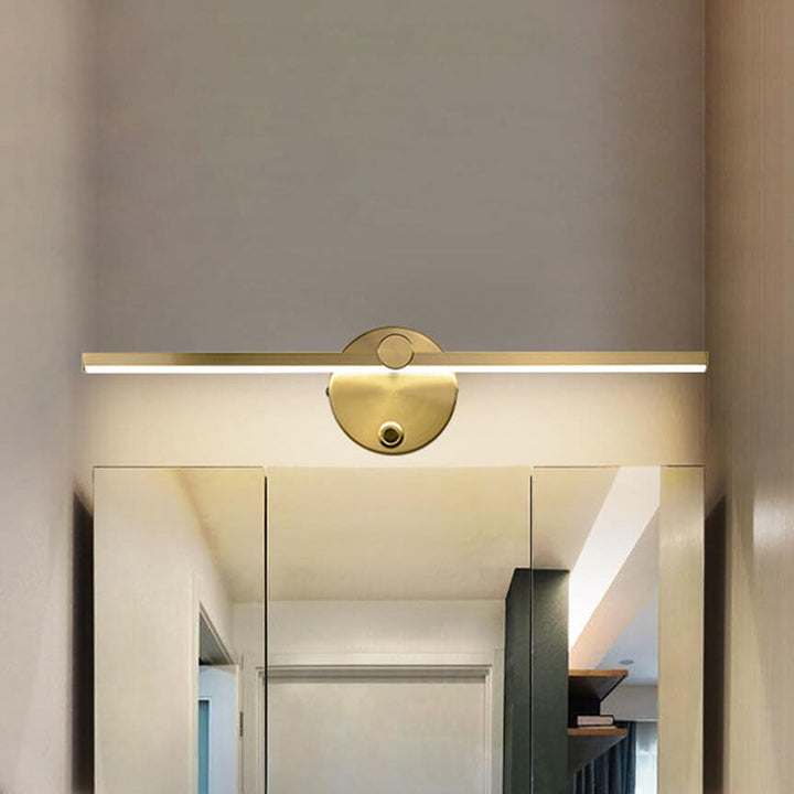 Nordic Minimalist Aluminium Long Bar Switch LED Mirror Wall Light Lamp