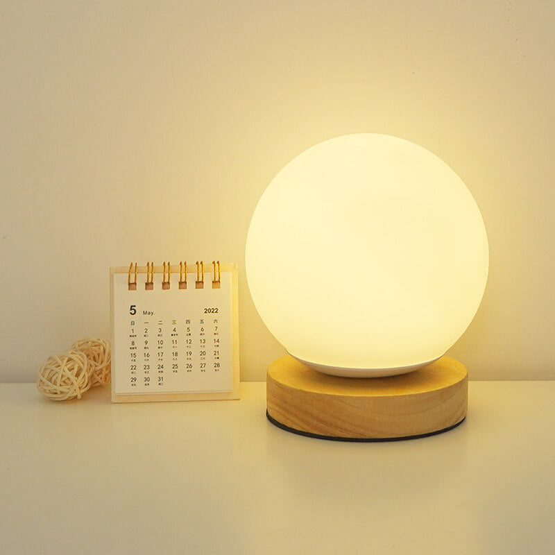 Modern Minimalist Round USB rechargeable LED table lamp