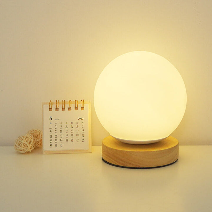Modern Minimalist Round USB rechargeable LED table lamp