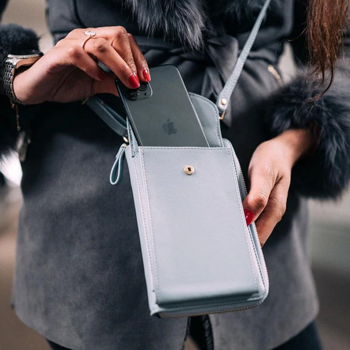 First-class phone case/shoulder bag with zipper |
