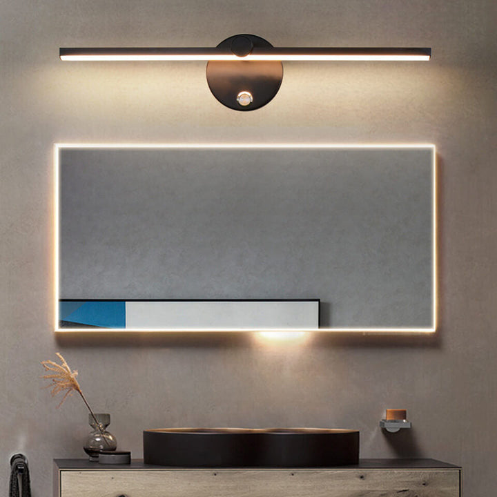 Nordic Minimalist Aluminium Long Bar Switch LED Mirror Wall Light Lamp
