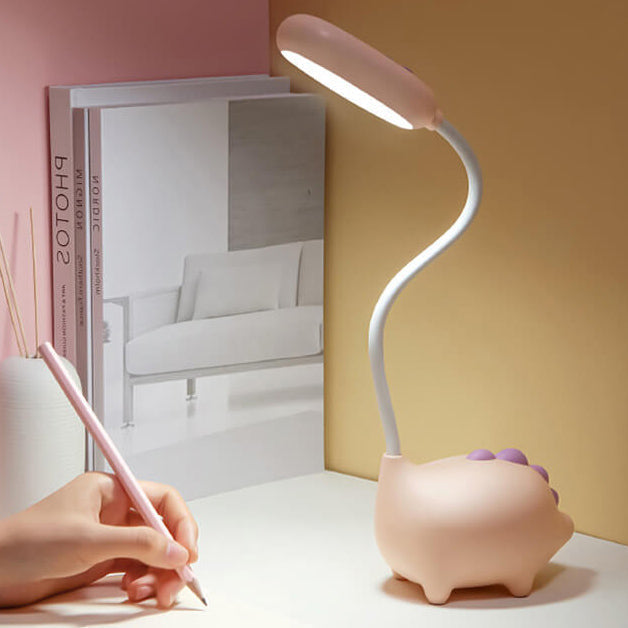 Rechargeable LED Desk Lamp with Cartoon Dinosaur Eye Care