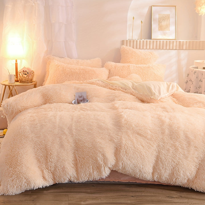 Ultra Soft Plush Duvet Cover Set with Zipper - Luxury &amp; Comfort