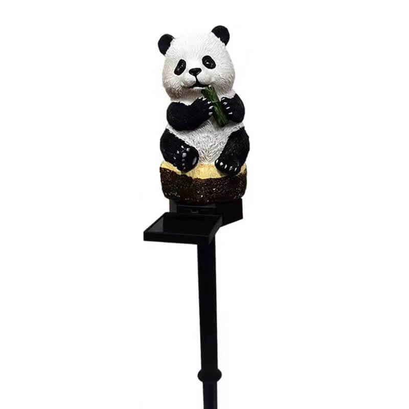 Solar resin panda outdoor waterproof patio decoration ground light