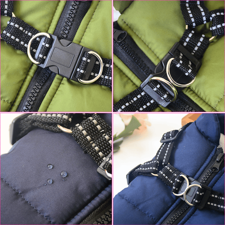 Winter Dog Jacket with Harness |