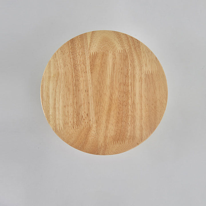 Modern Minimalist Round Irregular Oval Wood LED Wall Light Lamp for Living Room