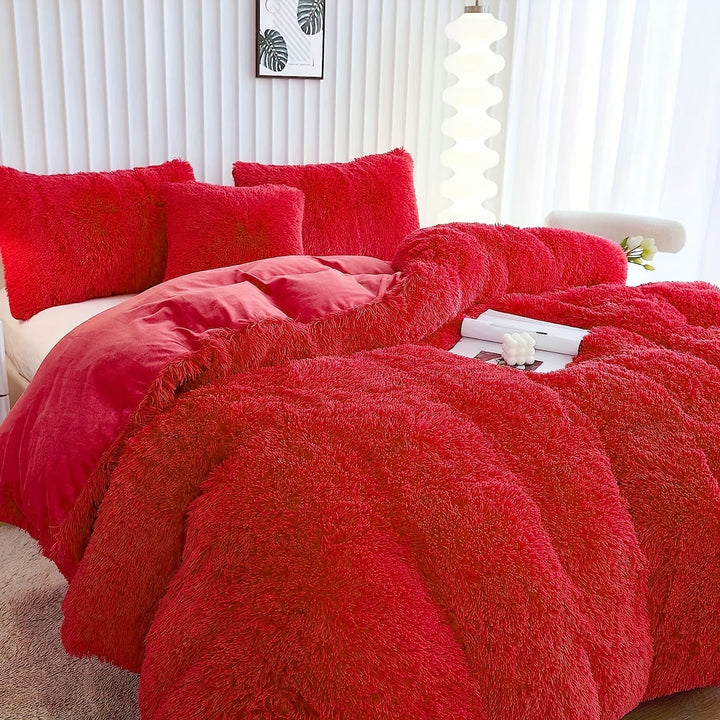 Ultra Soft Plush Duvet Cover Set with Zipper - Luxury &amp; Comfort