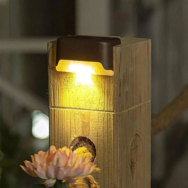 Solar-powered terrace lighting for outdoor use
