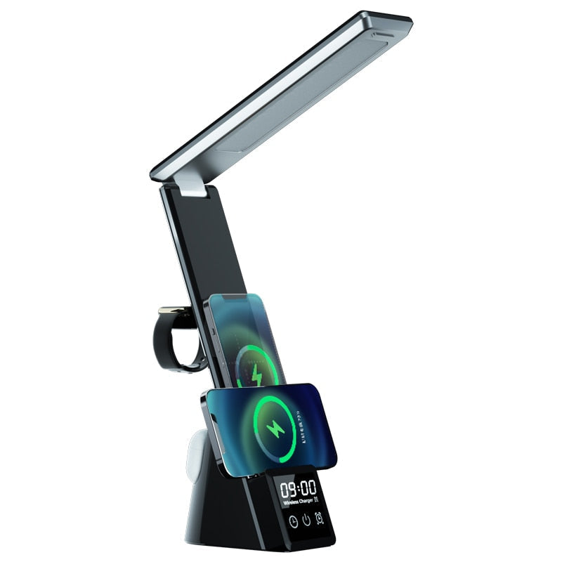 Desk lamp with wireless charger