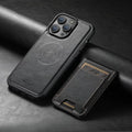 LuxCase Leather Phone Case with Card Slot and Stand – Suitable for iPhone |