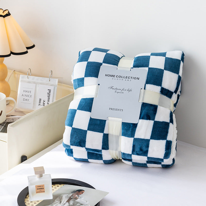 Stylish blanket in checkered pattern for your home