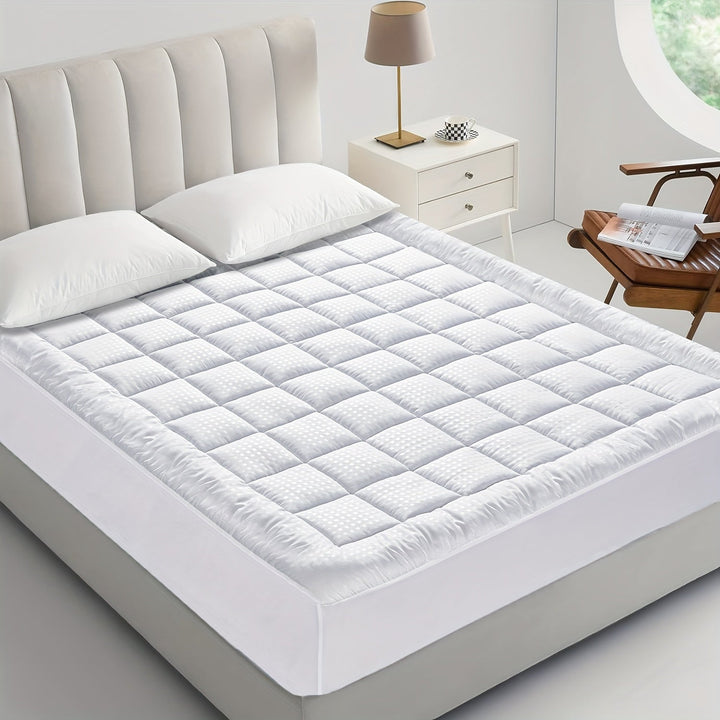 Ultimate Cooling Mattress Pad – Premium Quilted Pillow Top, Luxuriously Fluffy and Ultra-Breathable with Secure 14-18 Deep Pocket Cover – Enhanced Sleep Comfort, 1pc |