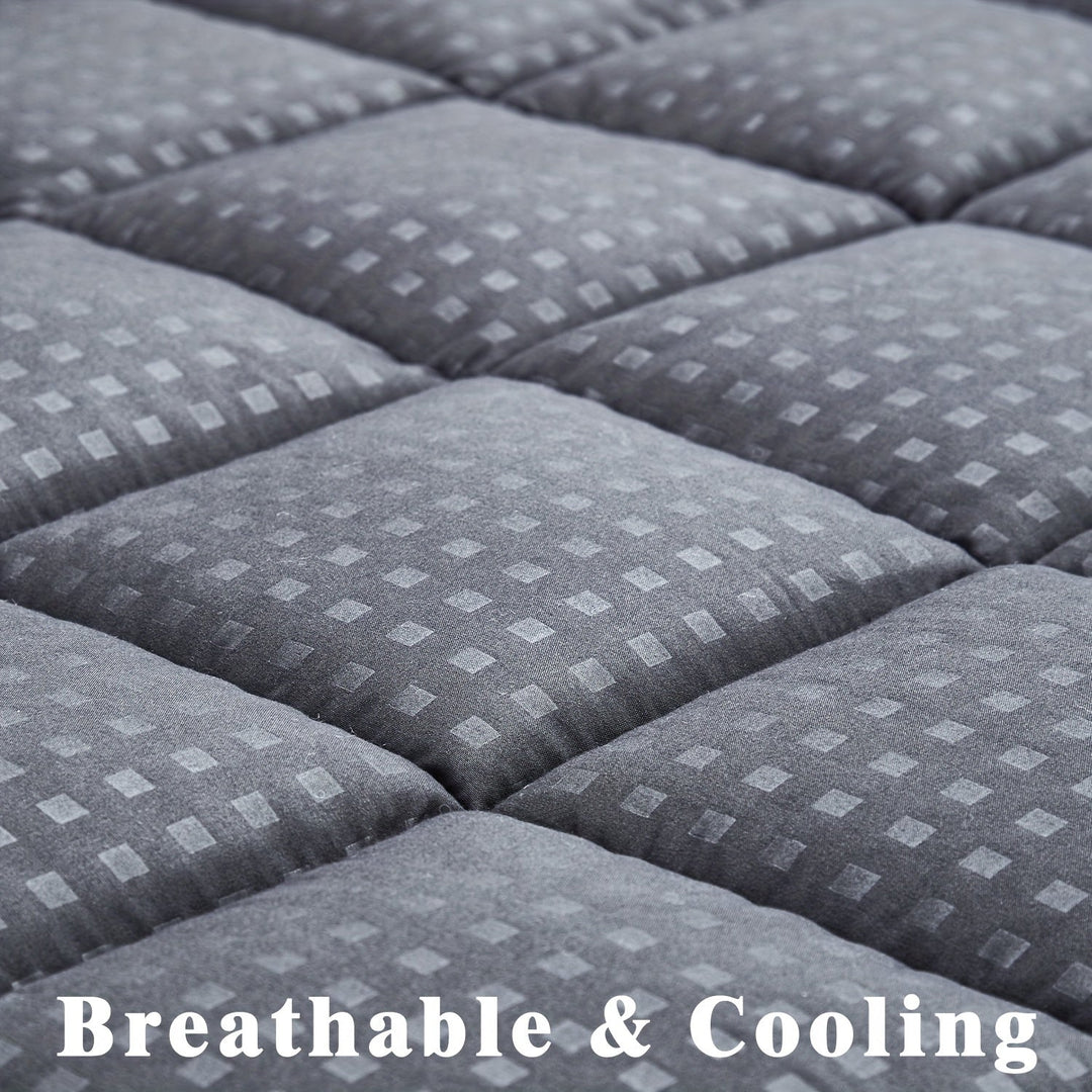 Ultimate Cooling Mattress Pad – Premium Quilted Pillow Top, Luxuriously Fluffy and Ultra-Breathable with Secure 14-18 Deep Pocket Cover – Enhanced Sleep Comfort, 1pc |