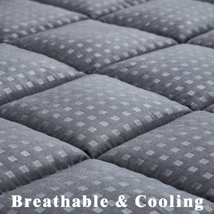 Ultimate Cooling Mattress Pad – Premium Quilted Pillow Top, Luxuriously Fluffy and Ultra-Breathable with Secure 14-18 Deep Pocket Cover – Enhanced Sleep Comfort, 1pc |