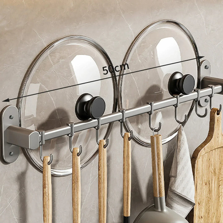 Storage shelf for kitchen utensils – versatile use – wall-mounted – storage shelf for pan lids and spatulas